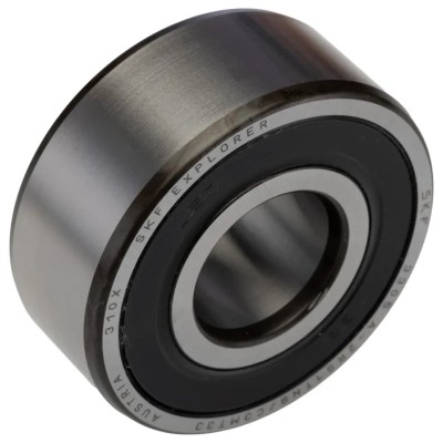 SKF 2 Row Angular Contact Ball Bearing 25 mm ID, 62 mm OD, 25.4 mm Race Width, Sheet Metal Cage, Sealed 3305 A-2RS1TN9/C3MT33