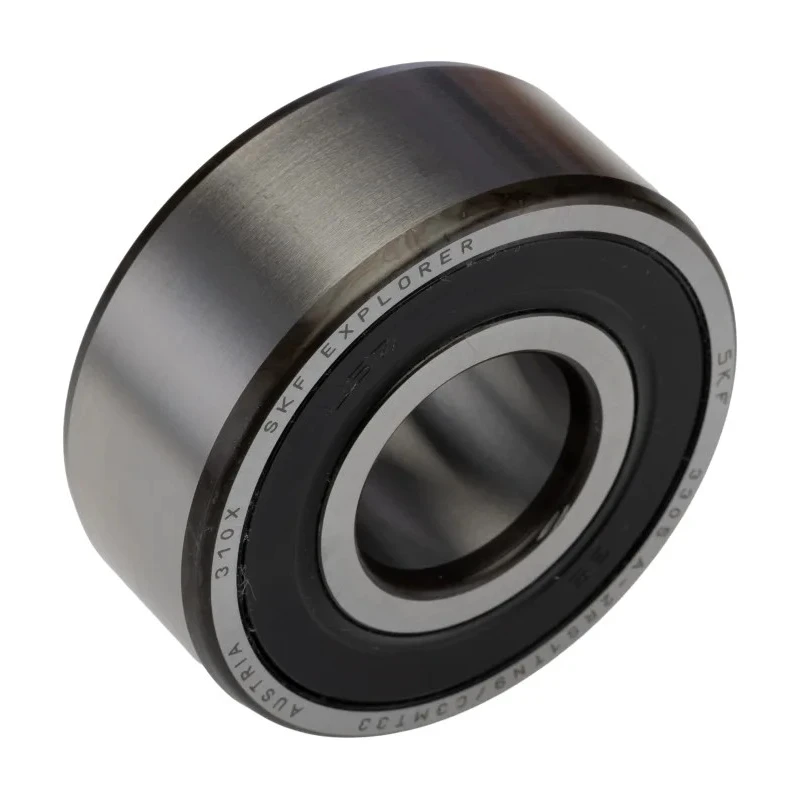SKF 2 Row Angular Contact Ball Bearing 25 mm ID, 62 mm OD, 25.4 mm Race Width, Sheet Metal Cage, Sealed 3305 A-2RS1TN9/C3MT33