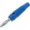 RS PRO Blue Male Banana Plug, 4 mm Connector, Screw Termination, 30V, 24A, Nickel Plating 208-0253
