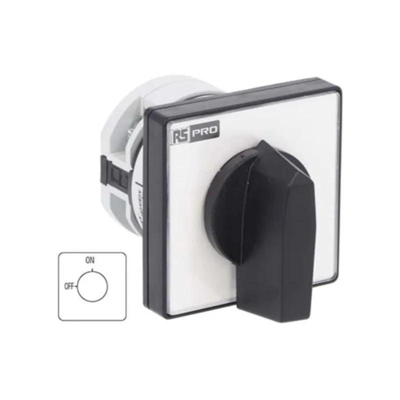 RS PRO Cam Switch 2 Position 90° Knob Actuator 20 A 1 Pole Panel Mount 690 V 208-3924