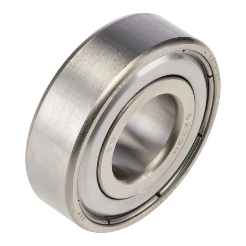 SKF Single Row Deep Groove Ball Bearing Stainless Steel 17mm ID, 40mm OD, 12mm Width Shielded W 6203-2Z