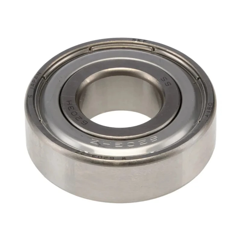 SKF Single Row Deep Groove Ball Bearing Stainless Steel 17mm ID, 40mm OD, 12mm Width Shielded W 6203-2Z