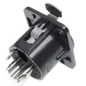 RS PRO Panel XLR Connector, Straight Orientation, 50V, 7.5A, 4 Contacts, Female, Silver Plating 208-5197