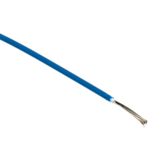 TE Connectivity FlexLite Series Blue Hook Up Wire, 23 AWG, 19 x 0.12 mm Core Strands, 100 m Length FLT0111-0.25-6