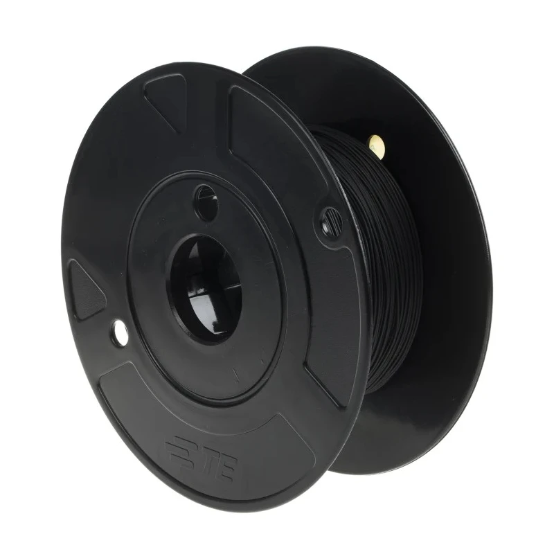 TE Connectivity FlexLite Series Black Hook Up Wire 22 AWG 19/0.15 mm Core Strands 100 m Polyolefin FLT0111-0.35-0
