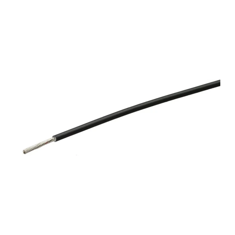 TE Connectivity FlexLite Series Black Equipment Wire, 18 AWG, 19/0.23 mm Core Strands, 100 m Length, 600V FLT0111-0.75-0