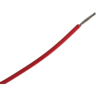TE Connectivity FlexLite Series Red Equipment Wire 17 AWG 600V 125°C Polyolefin 100 m FLT0111-1.00-2