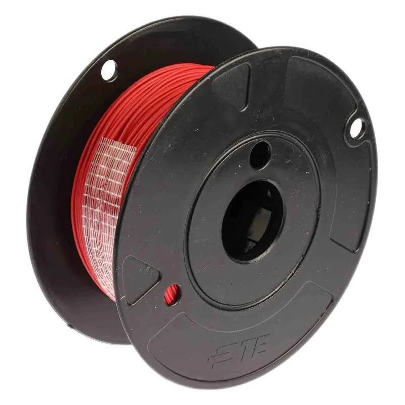 TE Connectivity FlexLite Series Red Equipment Wire 17 AWG 600V 125°C Polyolefin 100 m FLT0111-1.00-2