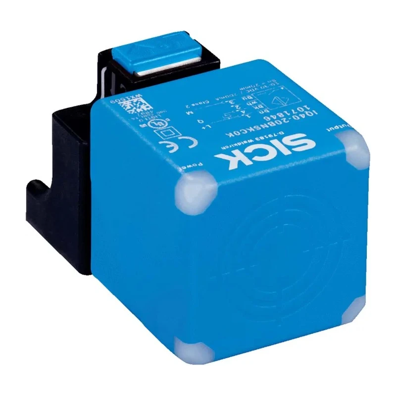 SICK Block Inductive Proximity Sensor 40 mm x 40 mm Flush Mount Plastic Housing PNP 30 V DC 200 mA IQ40-20BPSKC0K