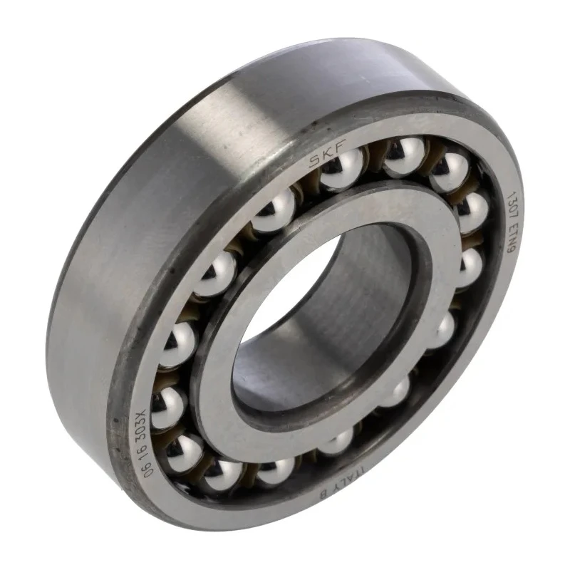 SKF Self-Aligning Ball Bearing 35 mm Inside Diameter 80 mm Outside Diameter 21 mm Race Width 2 Row Open Type Cage 1307 ETN9