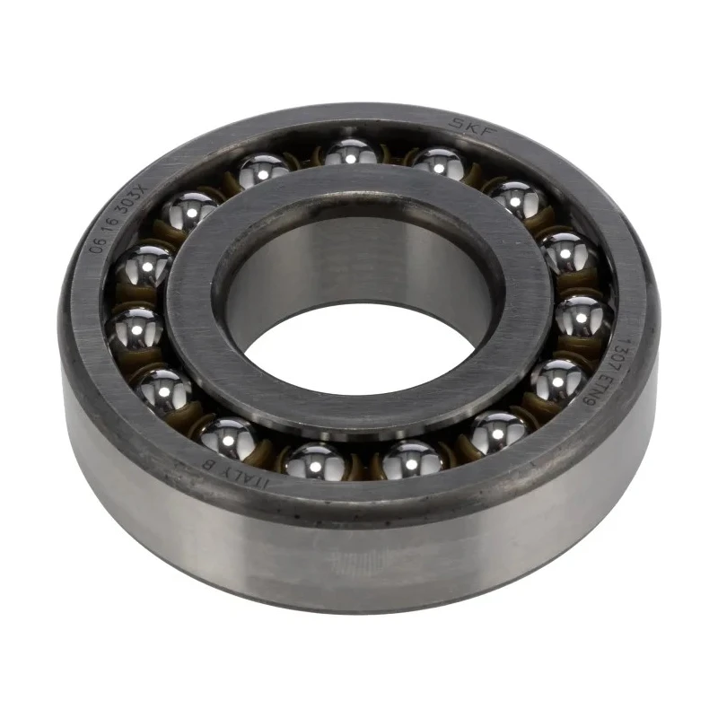 SKF Self-Aligning Ball Bearing 35 mm Inside Diameter 80 mm Outside Diameter 21 mm Race Width 2 Row Open Type Cage 1307 ETN9