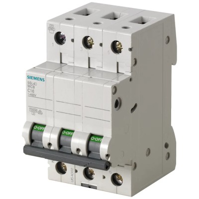 Siemens SENTRON Miniature Circuit Breaker, 3-Pole, 10A, Type B, 400V AC, 72V DC, 10 kA Breaking Capacity 5SL4310-6
