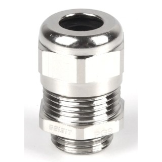 RS PRO Metallic Nickel Plated Brass Cable Gland M16 Thread for 4 mm to 8 mm Cable Diameter IP68 210-0595