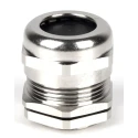 RS PRO Metallic Nickel Plated Brass Cable Gland M25 Thread, 9 mm Min. Cable Diameter, 16 mm Max. Cable Diameter 210-0602