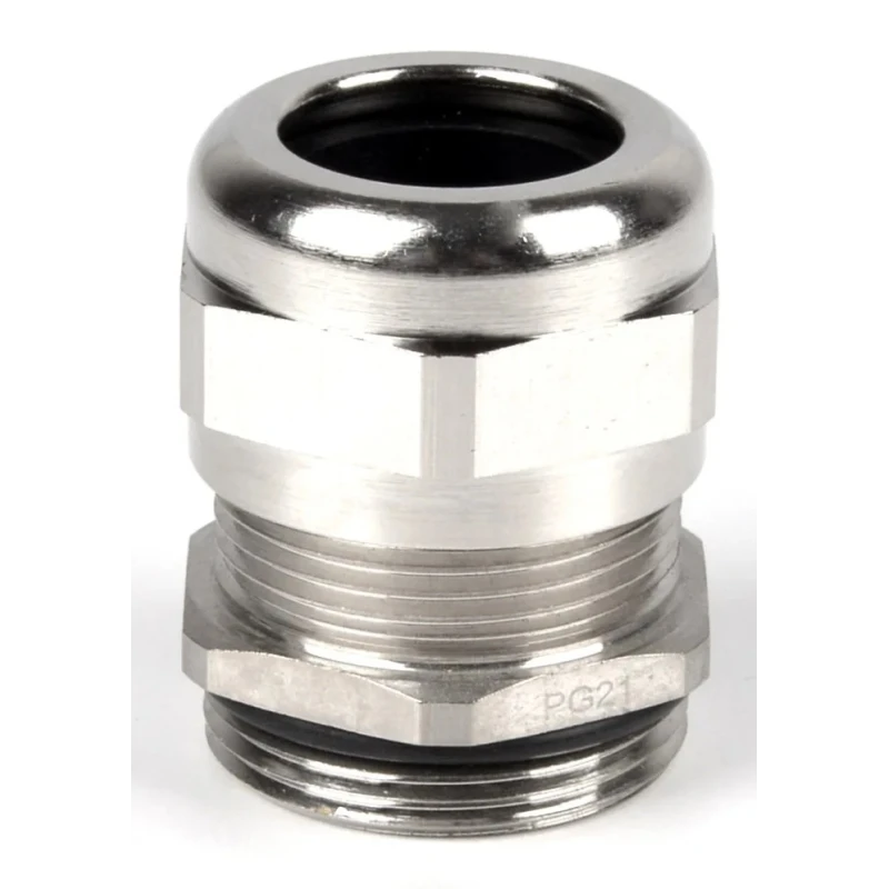 RS PRO Metallic Nickel Plated Brass Cable Gland M32 Thread, 13 mm Min. Cable Diameter, 20 mm Max., IP68 210-0610