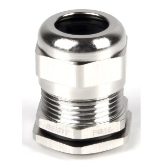 RS PRO Metallic Nickel Plated Brass Cable Gland PG13.5 Thread 6 mm Min. 12 mm Max. IP68 210-0622