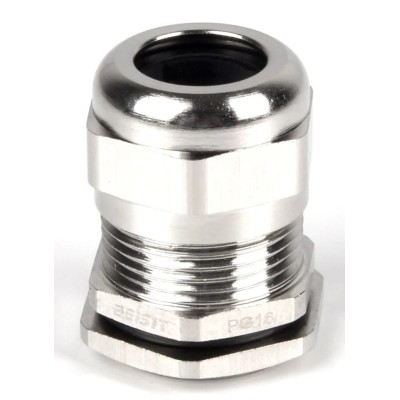 RS PRO Metallic Nickel Plated Brass Cable Gland PG13.5 Thread 6 mm Min. 12 mm Max. IP68 210-0622