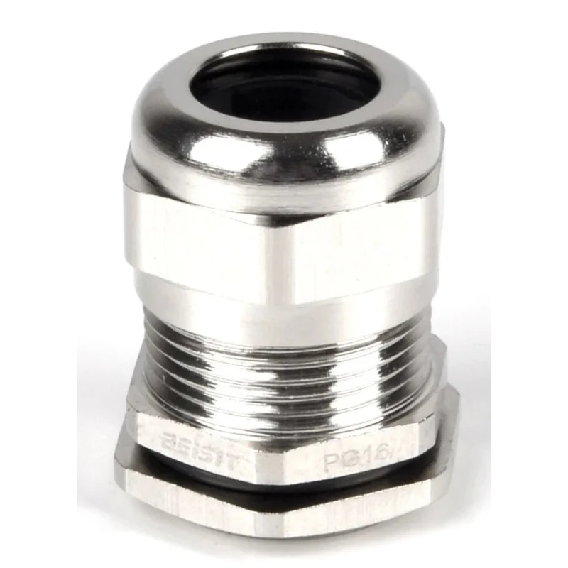RS PRO Metallic Nickel Plated Brass Cable Gland PG13.5 Thread 6 mm Min. 12 mm Max. IP68 210-0622