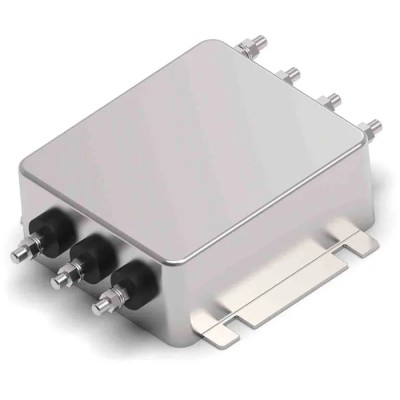 TE Connectivity EMI Filter 3-Phase 20A 440V AC 50Hz 60Hz Chassis Mount Threaded Bolt 25KEBS6AFPD