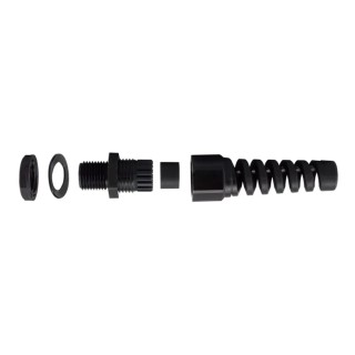RS Pro Black Polyamide 66 Cable Gland M16 Thread 5 mm Min. 10 mm Max. IP68 210-1324