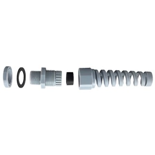 RS PRO Grey Polyamide 66 Cable Gland PG16 Thread 10 mm Min., 14 mm Max. IP68 210-1368