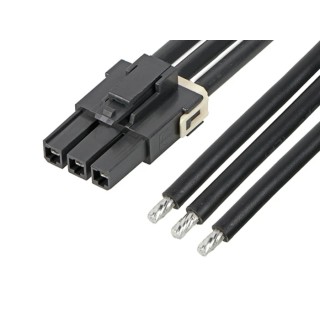Molex Wire to Board Cable 4 Way Female Mega-Fit to 4 Way Female Unterminated, 600 V, 600 mm, Nylon Jacket 216401-1043