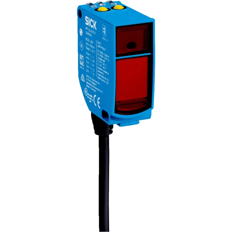 SICK Background Suppression Photoelectric Sensor, Block Sensor, 50 mm to 1.8 m Detection Range, NPN Output WTT12L-B3547