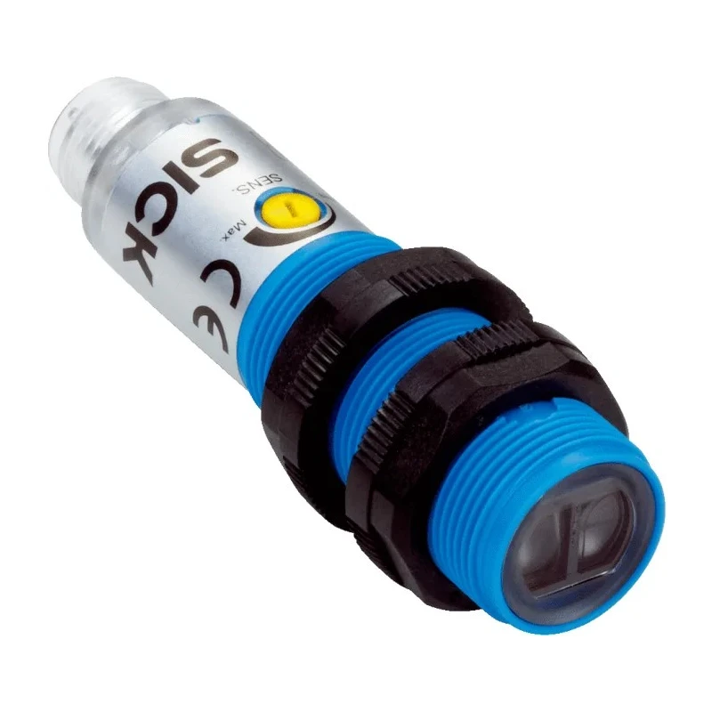SICK Background Suppression Photoelectric Sensor Barrel Sensor 10 mm to 350 mm Detection Range PNP Output IP67 VTB180-2F32417