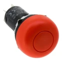 Idec Push Button Switch, Panel Mount, Red Mushroom Style, DPDT Contact, IP66 Protection MW1B