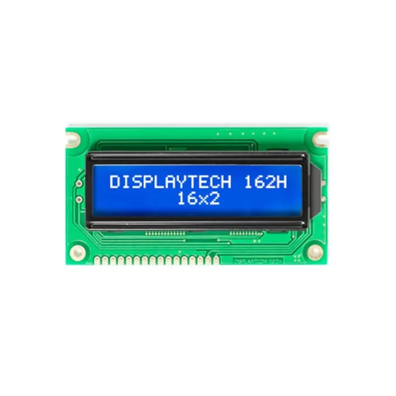 Displaytech 162H Alphanumeric LED LCD Monochrome Display 2 x 16 Characters White on Blue 162H CC BC-3LP