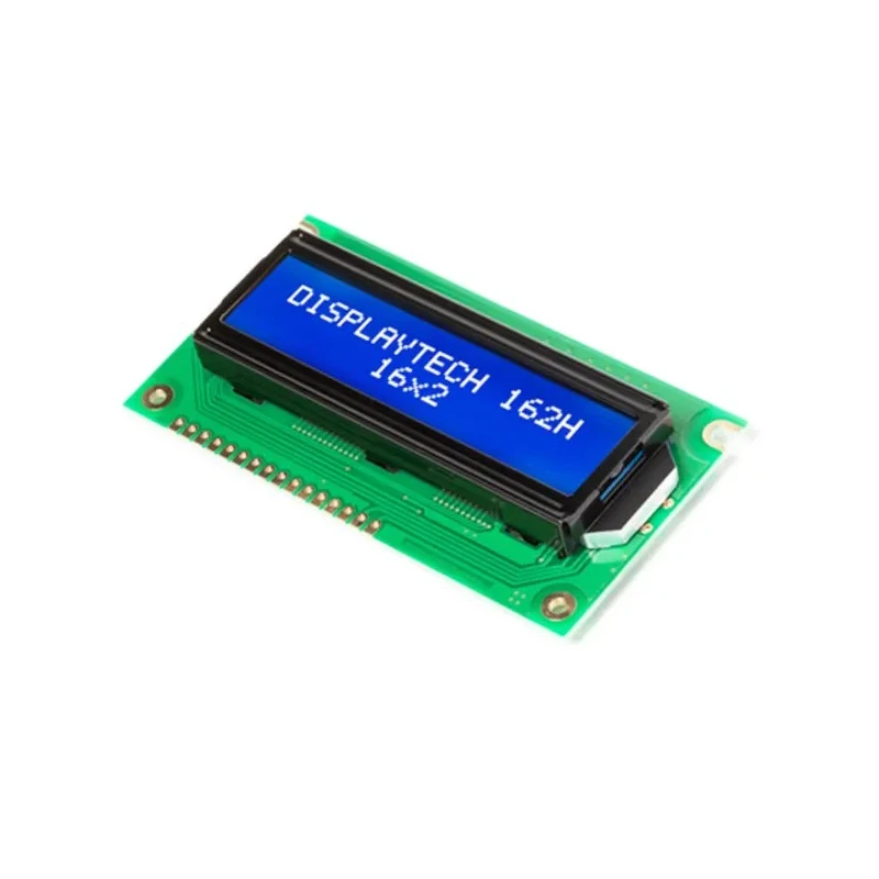 Displaytech 162H Alphanumeric LED LCD Monochrome Display 2 x 16 Characters White on Blue 162H CC BC-3LP