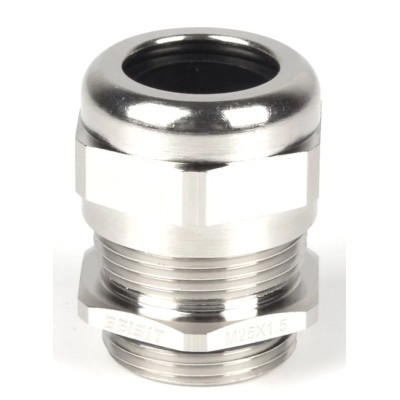 RS PRO Metallic Nickel Plated Brass Cable Gland M25 Thread 9 mm Min. 16 mm Max. IP68 211-6799