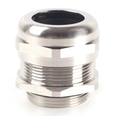 RS PRO Metallic Nickel Plated Brass Cable Gland M32 Thread 18 mm Min., 25 mm Max. Cable Diameter IP68 211-6801