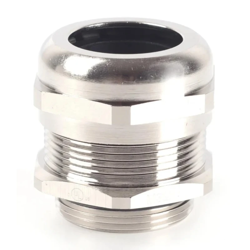 RS PRO Metallic Nickel Plated Brass Cable Gland M32 Thread 18 mm Min., 25 mm Max. Cable Diameter IP68 211-6801