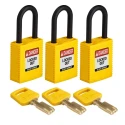 Brady Yellow Plastic Nylon Safety Padlock 6.35 mm Shackle Diameter 38.1 mm Length 150290