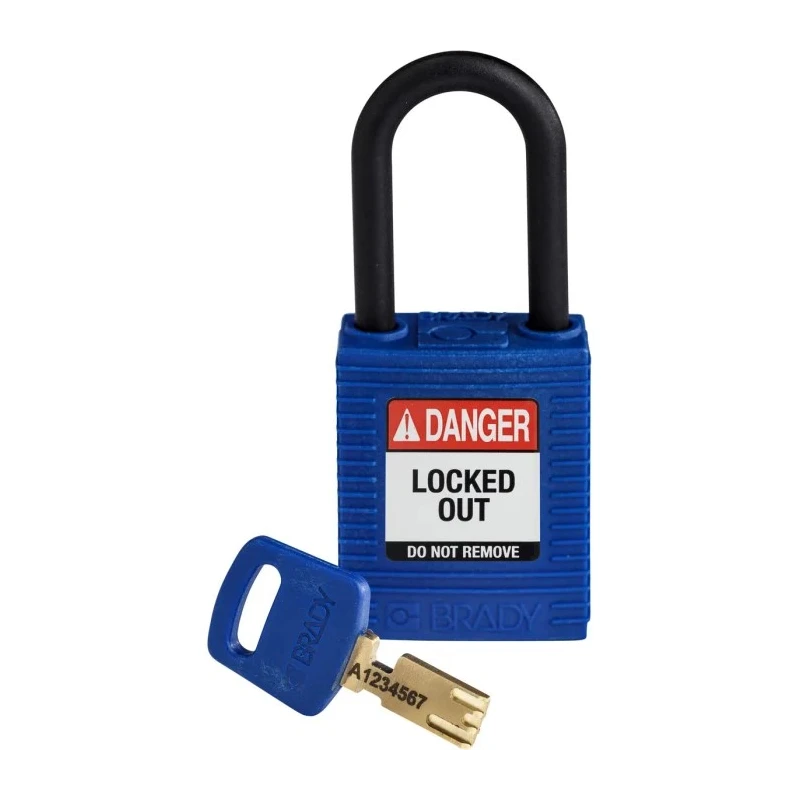 Brady Blue Nylon Plastic Padlock with 6.35 mm Shackle Diameter and 38.1 mm Shackle Length 150366