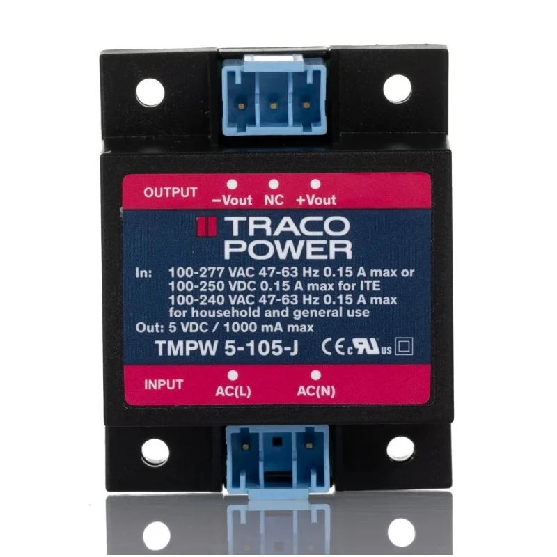 TRACOPOWER TMPW 5-105-J Switching Power Supply 2 Output 5V dc 5W 90-305V AC Chassis Mount TMPW 5-105-J