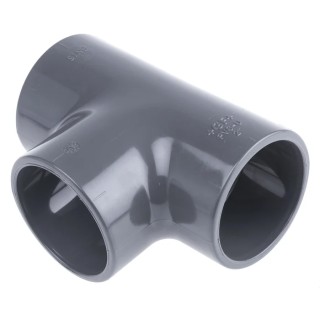 Georg Fischer Plastic Pipe Fitting 90° Push-in Equal Tee 2 in 721201111