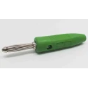 RS PRO Green Male Banana Connector, Screw Termination, 50V, 16A, Bright Nickel Over Copper Plating 212-1233