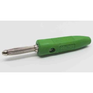 RS PRO Green Male Banana Connector, Screw Termination, 50V, 16A, Bright Nickel Over Copper Plating 212-1233
