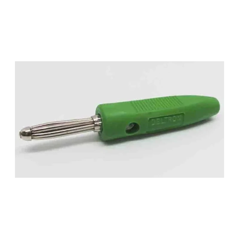 RS PRO Green Male Banana Connector, Screw Termination, 50V, 16A, Bright Nickel Over Copper Plating 212-1233