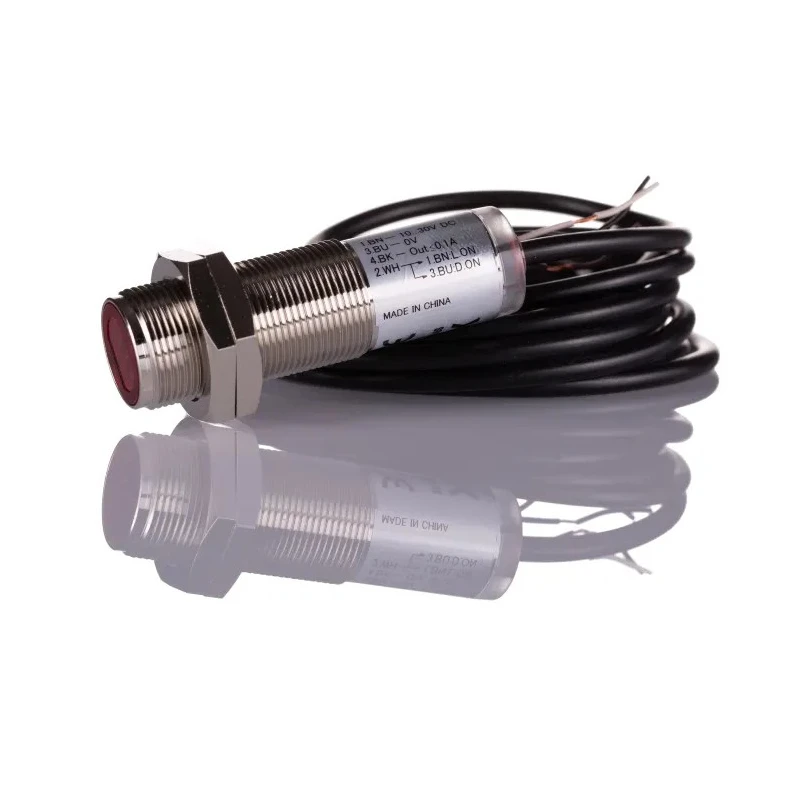 SICK Energetic Barrel Photoelectric Sensor PNP Output IP67 Nickel Plated 1 mm to 500 mm Detection Range VTE180-2P41142