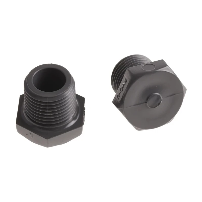 Georg Fischer Plastic Pipe Fitting Straight Threaded G Plug 1/2 in Female PVC-U 25mm Length 721961906