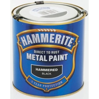 Hammerite Direct to Rust Paint in Hammered Black, 5 L 5084796