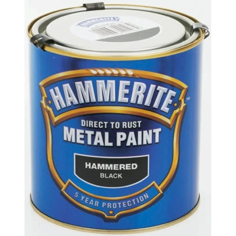 Hammerite Direct to Rust Paint in Hammered Black, 5 L 5084796