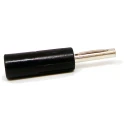 RS Pro Black 4 mm Male Banana Connector, Nickel Plated, 50V, 16A 212-1255