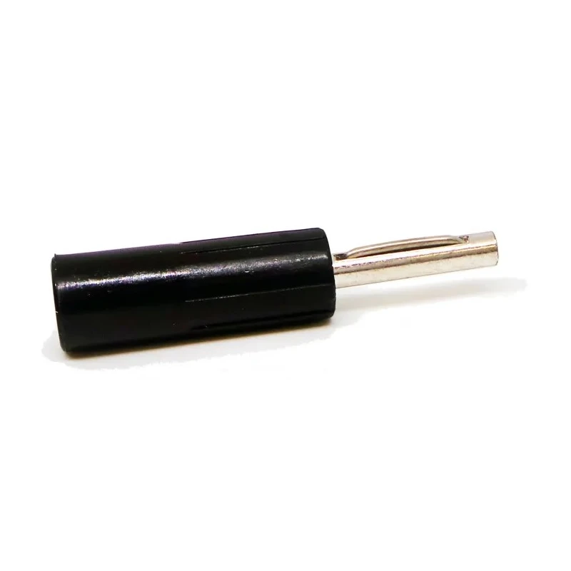 RS Pro Black 4 mm Male Banana Connector, Nickel Plated, 50V, 16A 212-1255