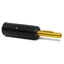 RS PRO Black Male Banana Connector, 4 mm Connector, 50V, 16A, Gold Plating 212-1257