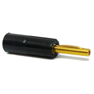 RS PRO Black Male Banana Connector, 4 mm Connector, 50V, 16A, Gold Plating 212-1257