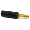 RS PRO Black Male Banana Connector, 4 mm Connector, 50V, 16A, Gold Plating 212-1257